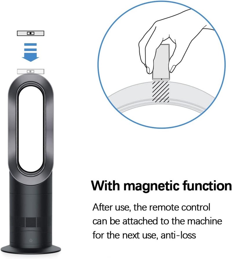 Tendodo 966538-01 Replacement Fan Remote Control for Dyson AM09 Hot + Cool Heater Tower Fan with Battery with Magnetism - Image 3